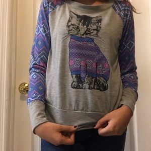 Holiday Kitty Long Sleeve Sweater